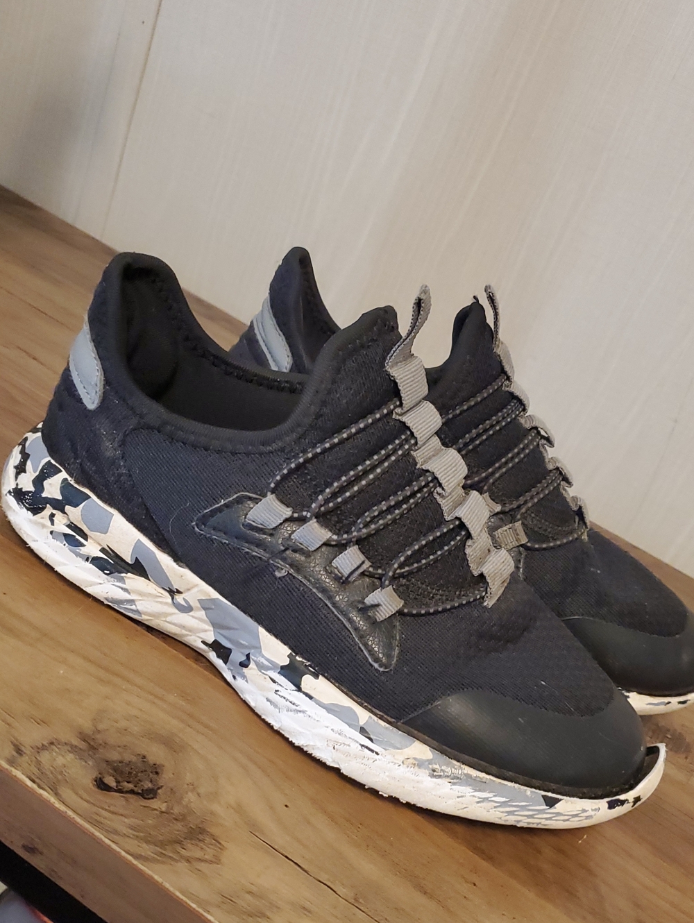 Boys Casual Athletic Lace-Up Sneakers - Black